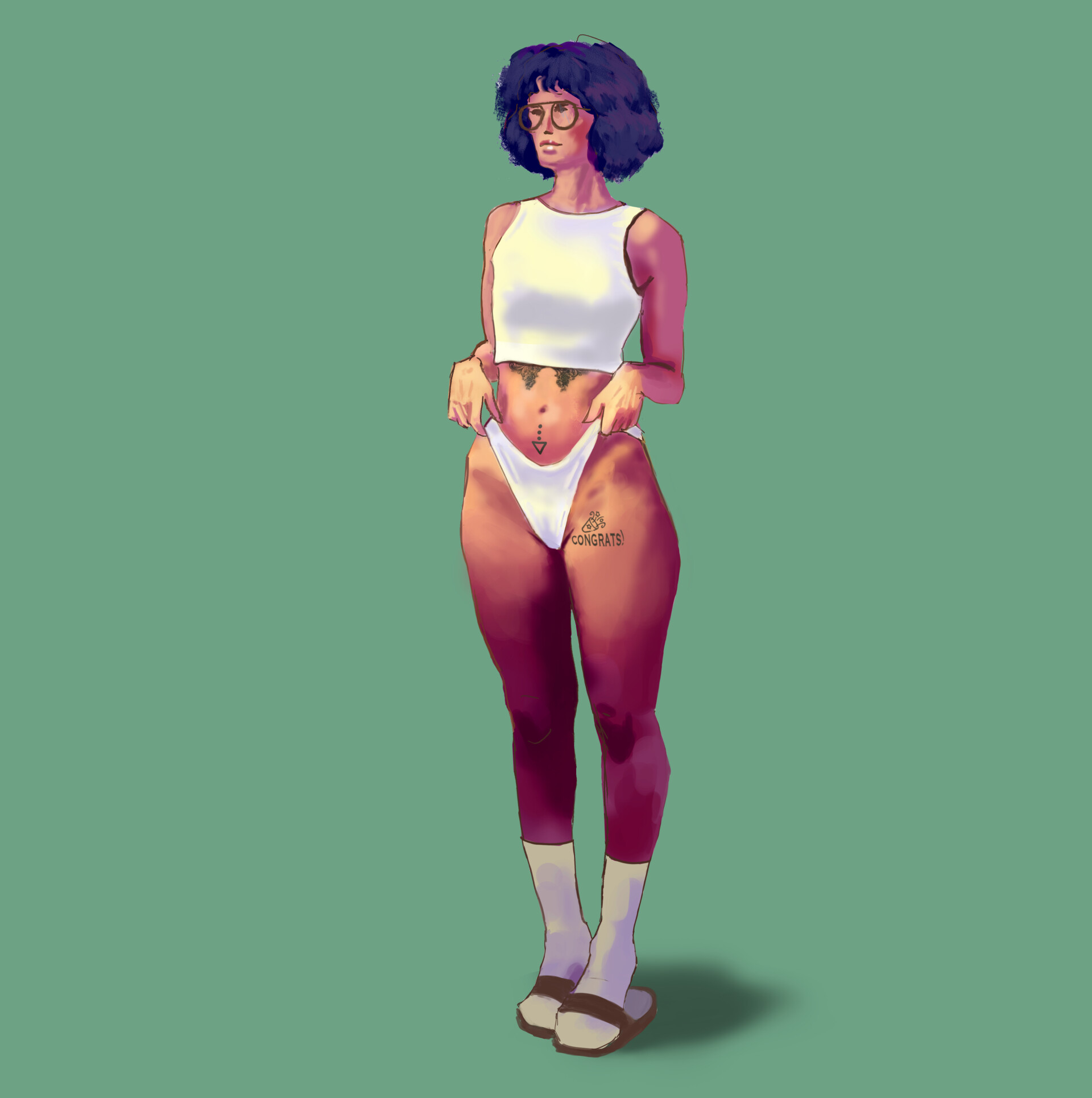 Concept art du personnage Manuela.