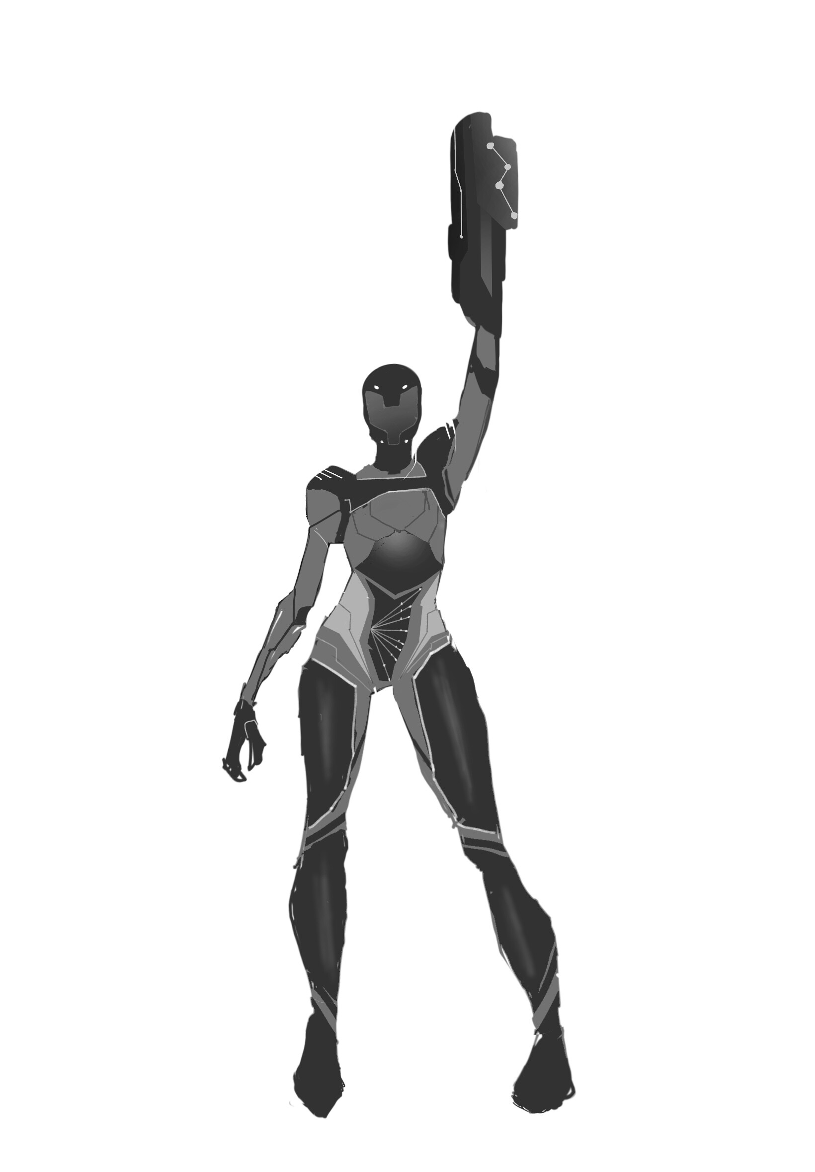 Illustration détaillée de Samus Aran.