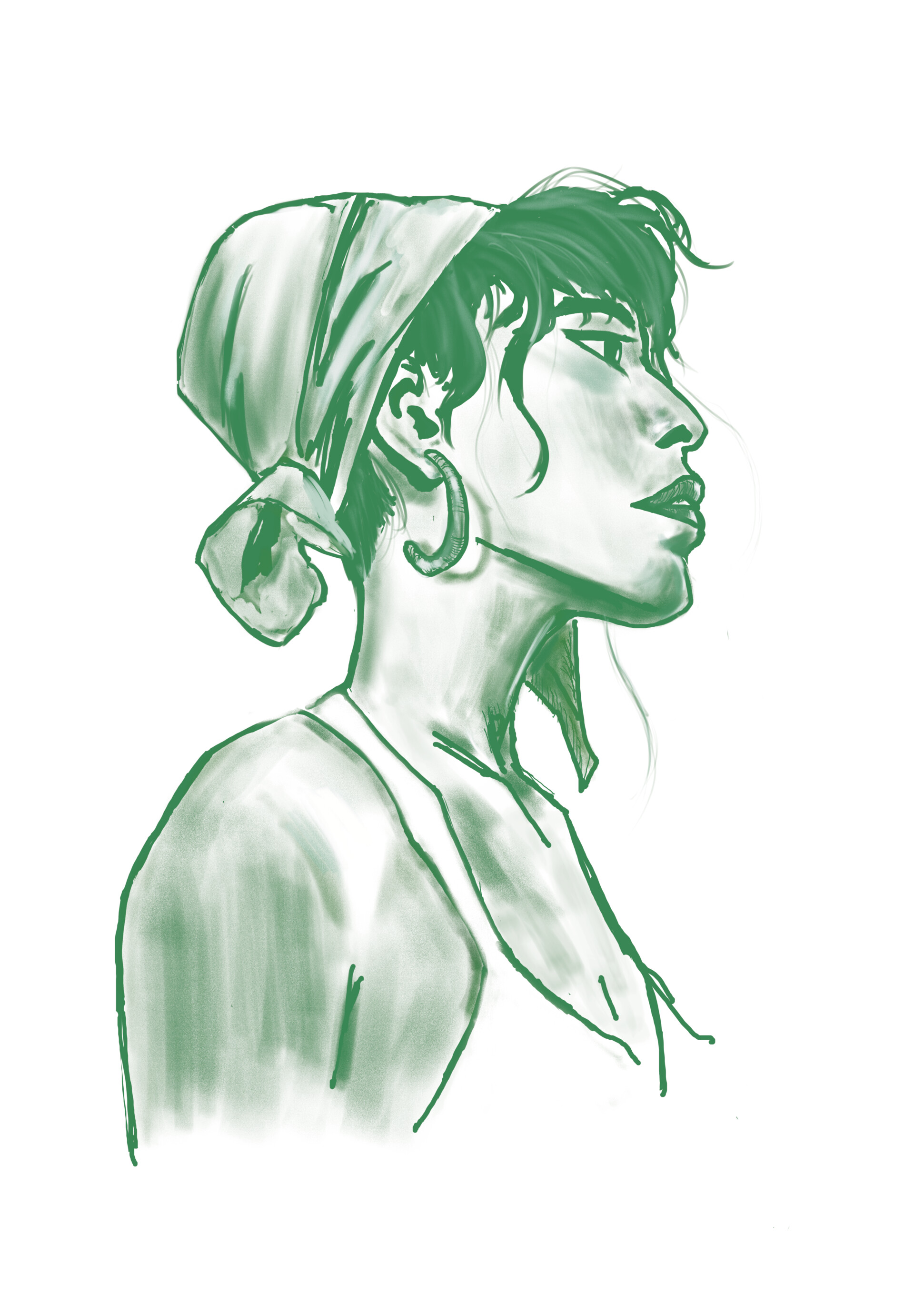 Croquis portrait de Lianne.